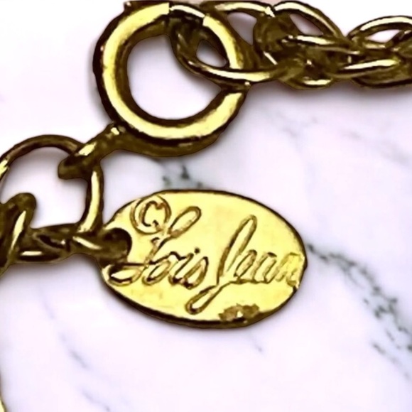 Vintage Lois Jean Gold Tone Large Floral Flower Oval Locket Chain Necklace “30 - Picture 6 of 6